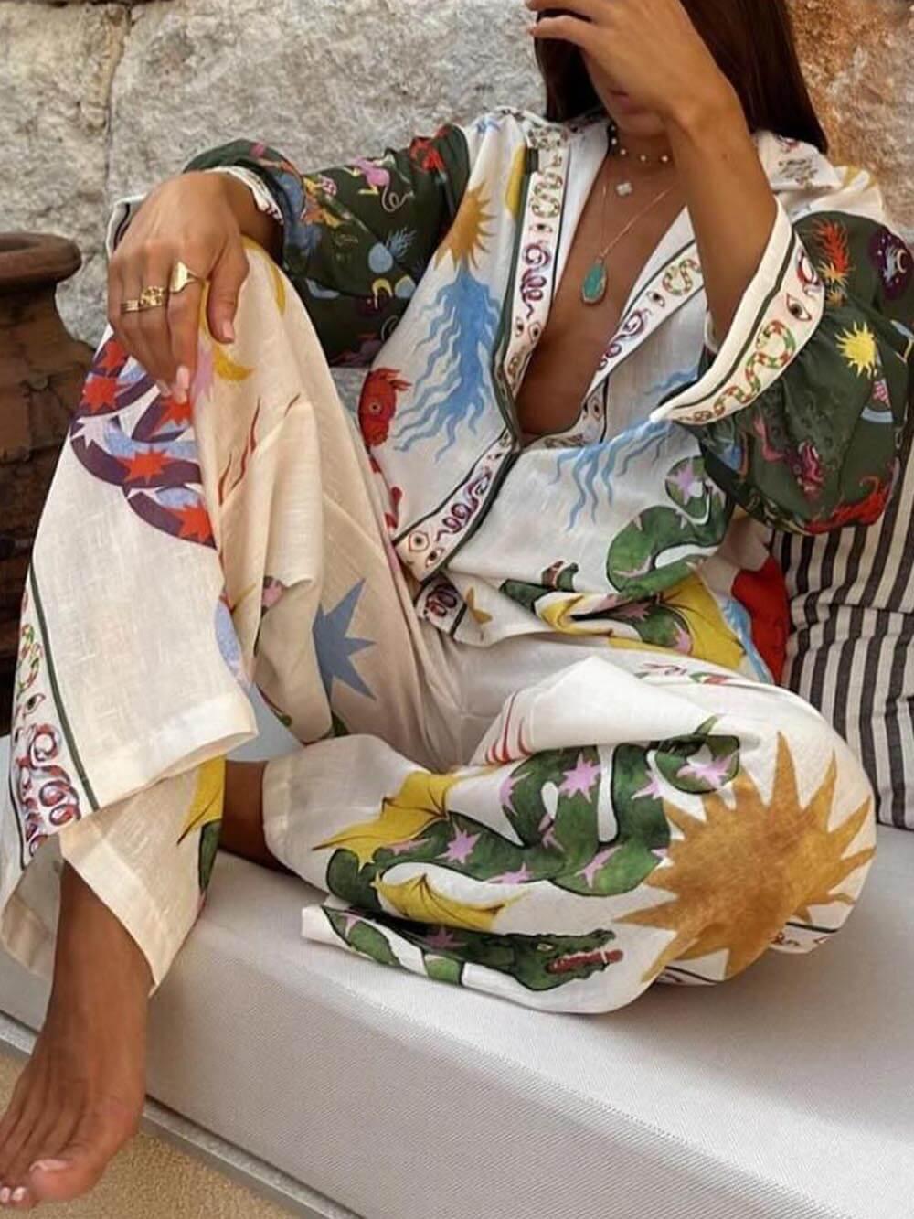 CONUNTO | MARNGA LARGA ESTAMPADO ÚNICO