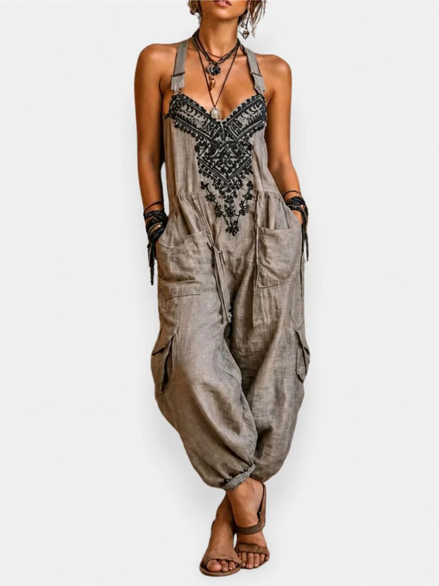 Emma | Mono bohemio con bolsillos de parche