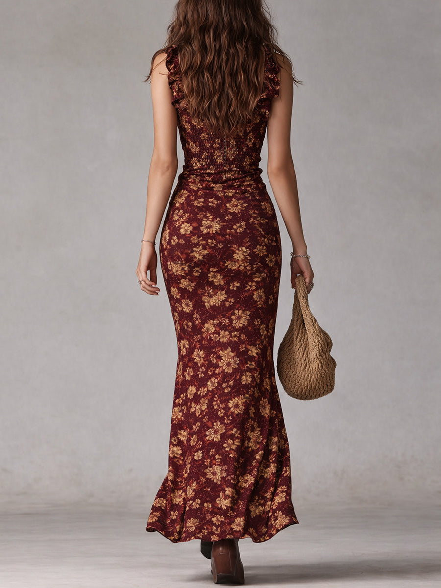 BOHEMIA | VESTIDO LARGO RETRO ABERTURA LATERAL