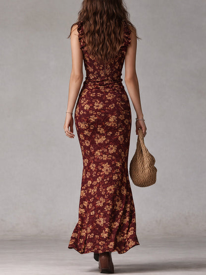 BOHEMIA | VESTIDO LARGO RETRO ABERTURA LATERAL