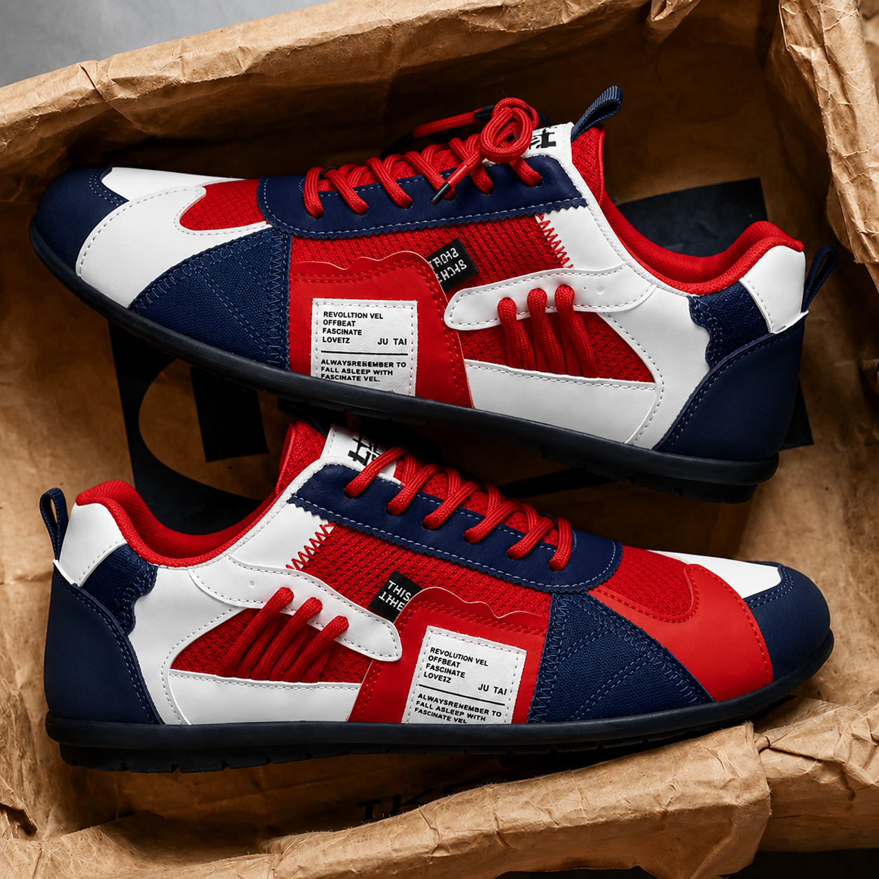 Zapatillas retro Giovanni en rojo