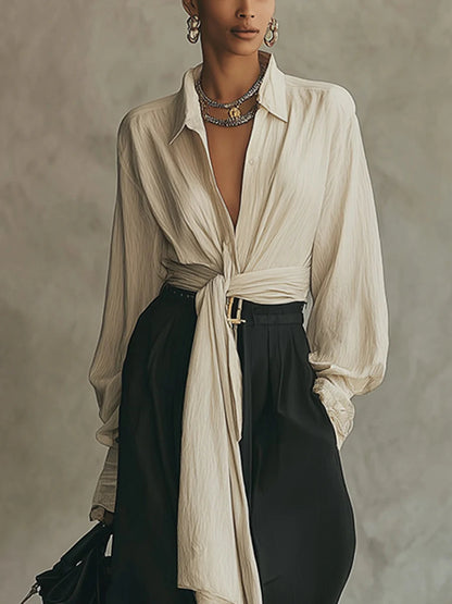 CONUNTO | CAMISA CON CORDONES