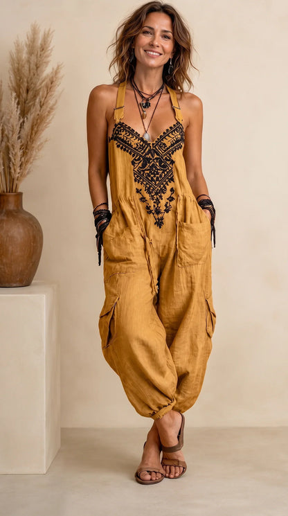 Emma | Mono bohemio con bolsillos de parche