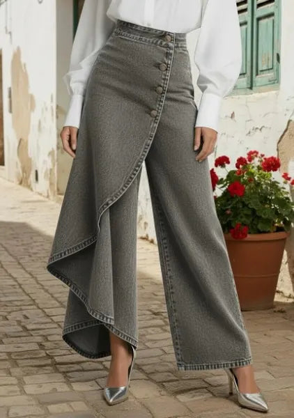 PANTALONES | VAQUEROS CRUZADOS TALLE ALTO
