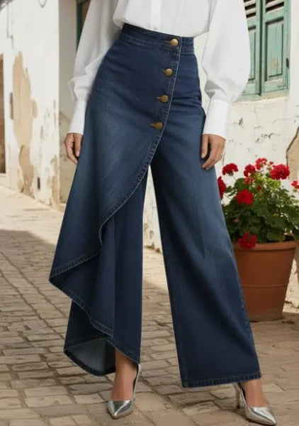 PANTALONES | VAQUEROS CRUZADOS TALLE ALTO
