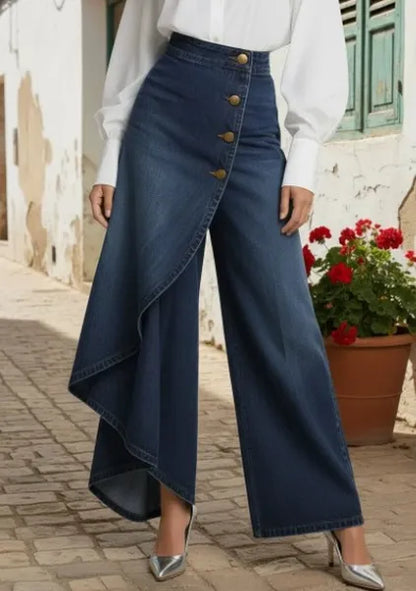 PANTALONES | VAQUEROS CRUZADOS TALLE ALTO