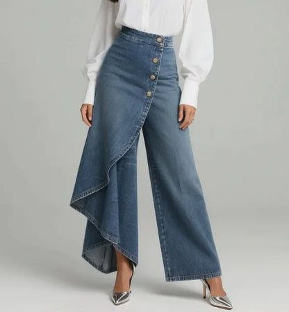 PANTALONES | VAQUEROS CRUZADOS TALLE ALTO