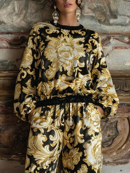 CONJUNTO | MANGA LARGA ESTAMPADO FLORAL
