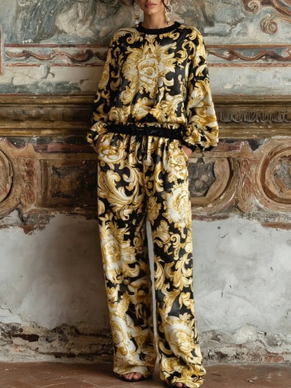 CONJUNTO | MANGA LARGA ESTAMPADO FLORAL