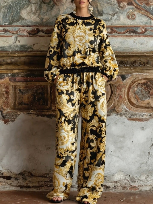 CONJUNTO | MANGA LARGA ESTAMPADO FLORAL