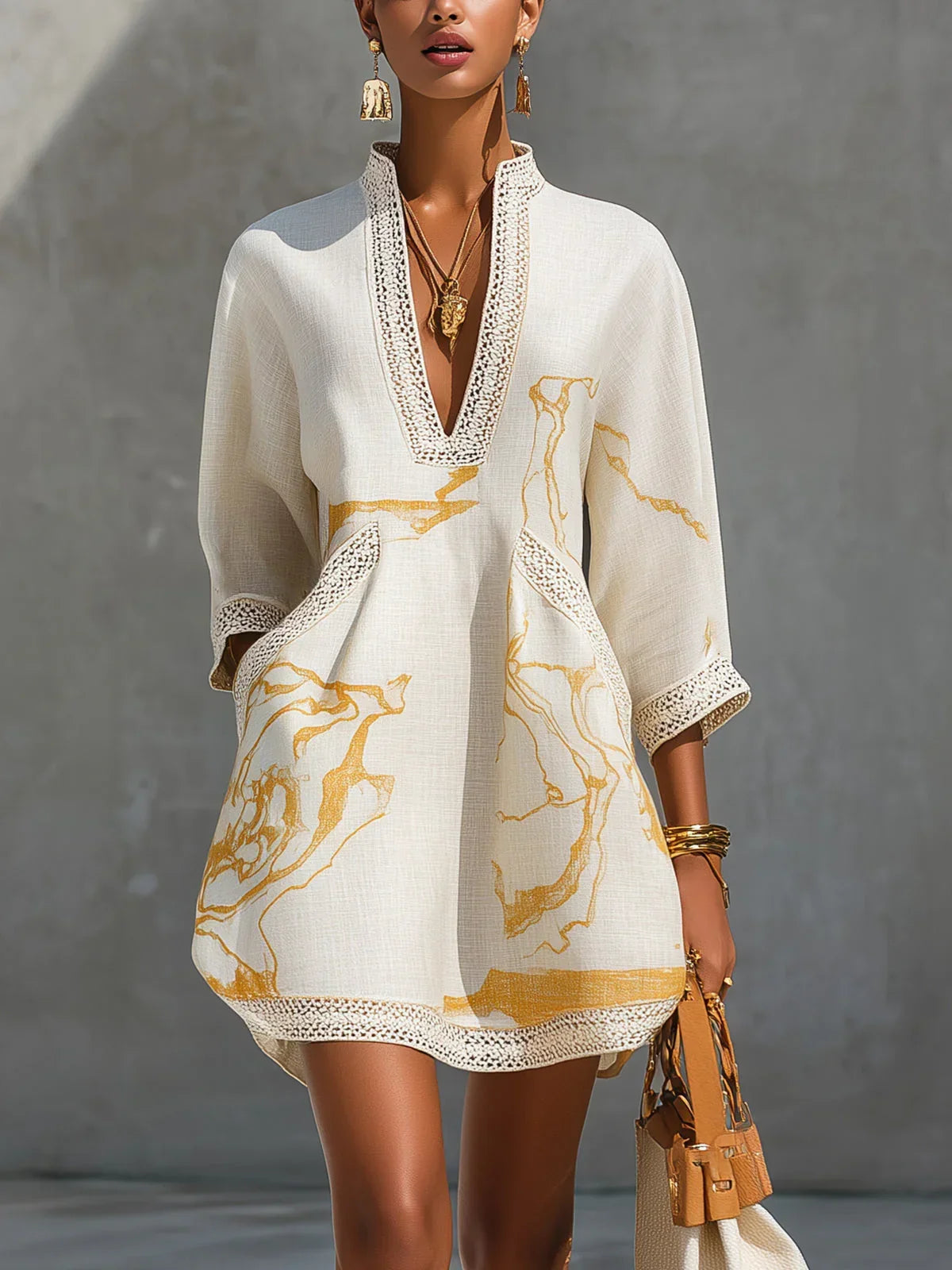 Donatella minivestido en blanco