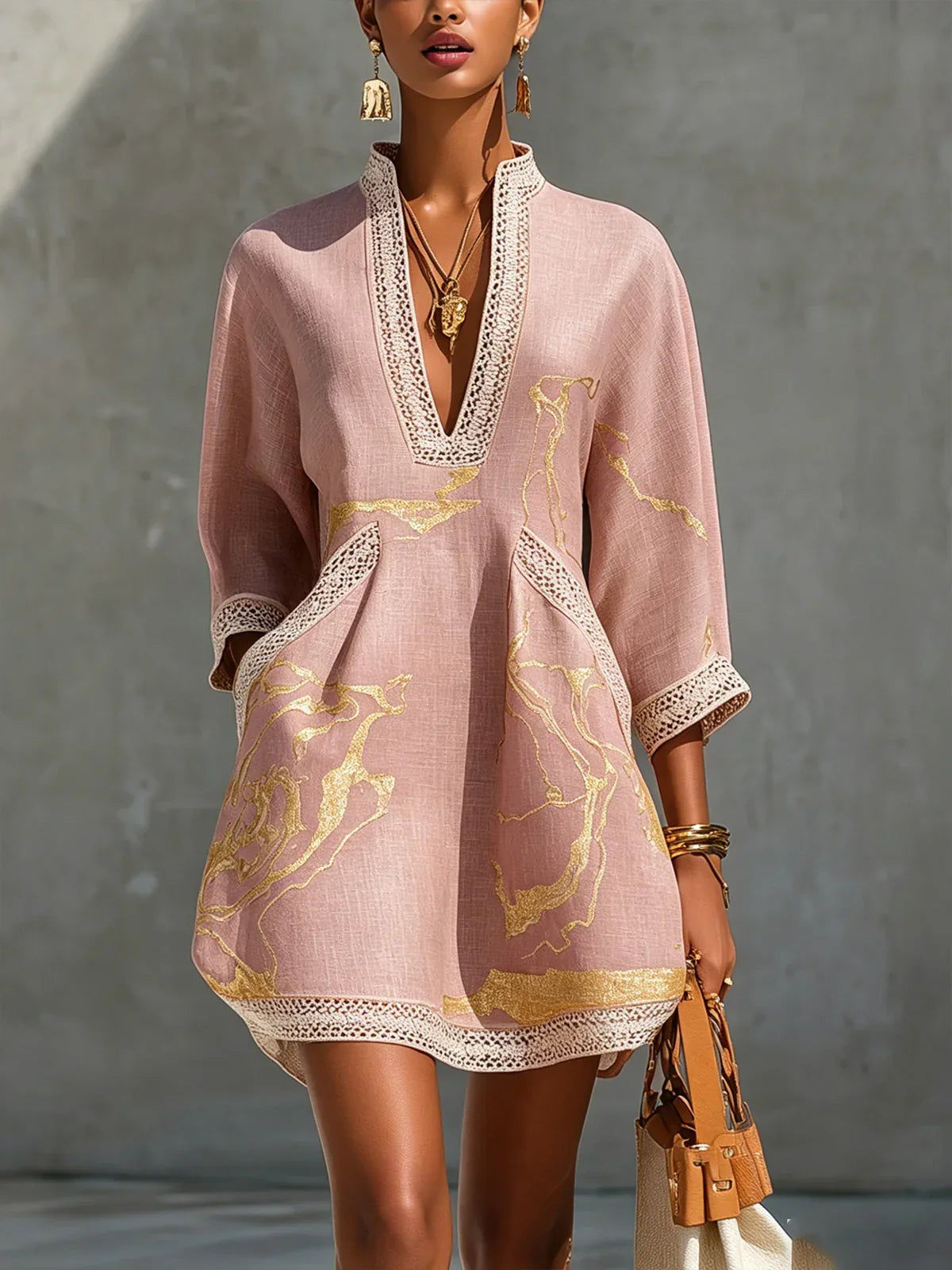 Donatella minivestido en rosa