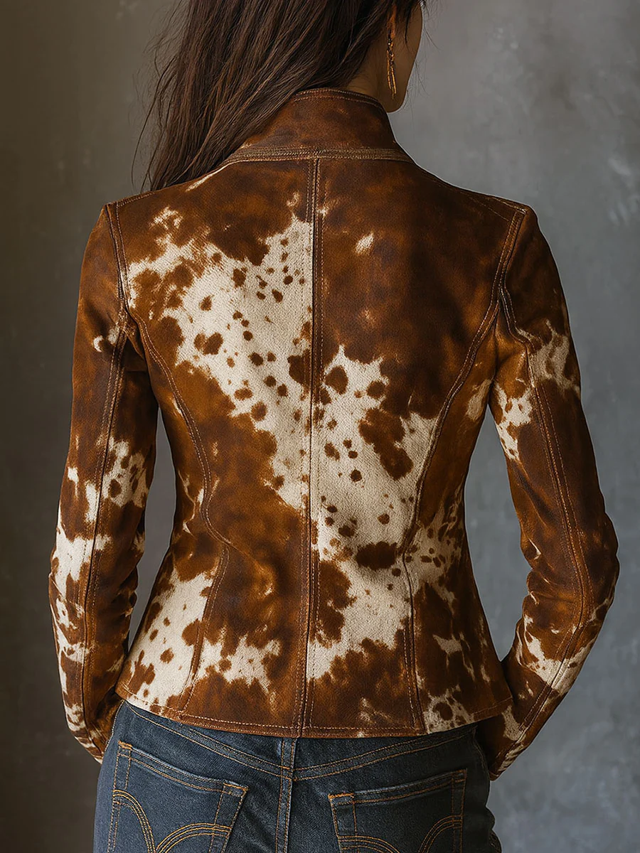 CHAQUETA | VINTAGE CUELLO ALTO ESTAMPADO