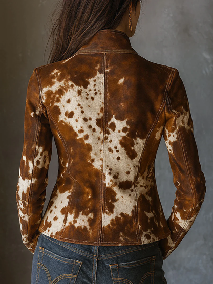 CHAQUETA | VINTAGE CUELLO ALTO ESTAMPADO