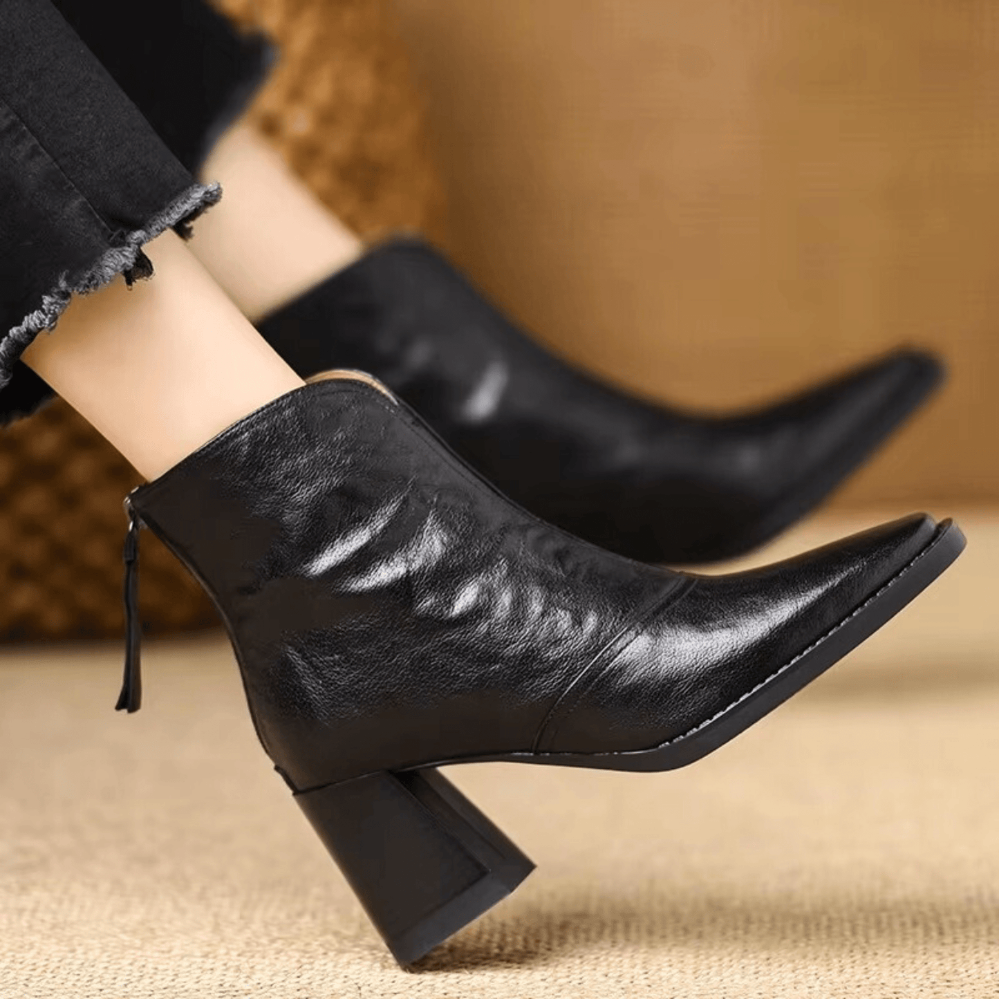 VALERIA | BOTINES CUERO MARRÓN