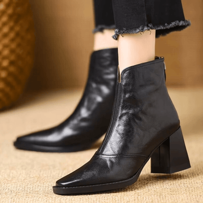 VALERIA | BOTINES CUERO MARRÓN