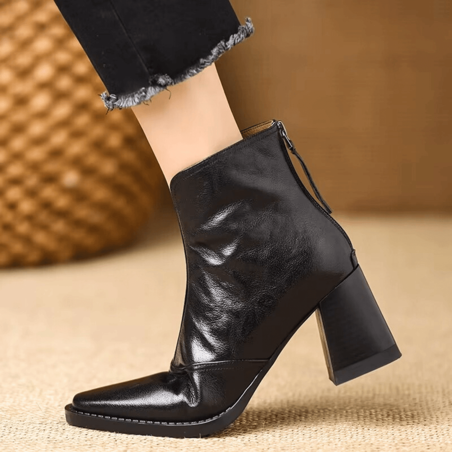 VALERIA | BOTINES CUERO MARRÓN